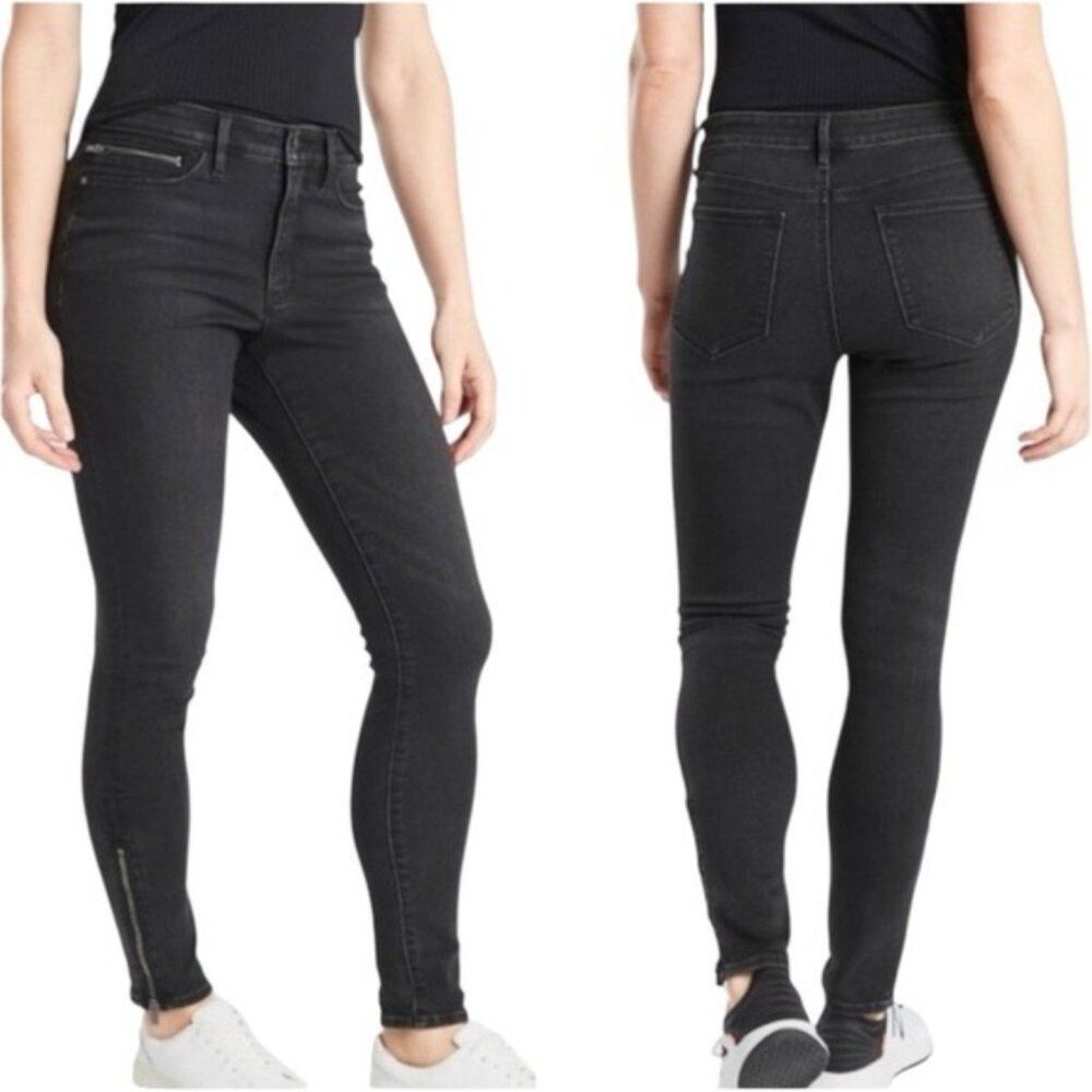 Athleta Sculptek Ultra Skinny Zip Ankle Jeans‎ Size 6 Carbon Wash